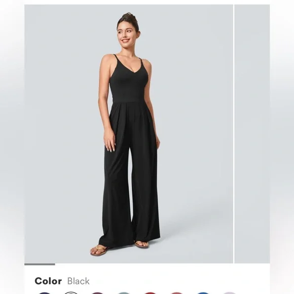 Halara Breezeful™ Backless Side Pocket Wide Leg Slip Jumpsuit Size Medium NWT - Picture 6 of 8